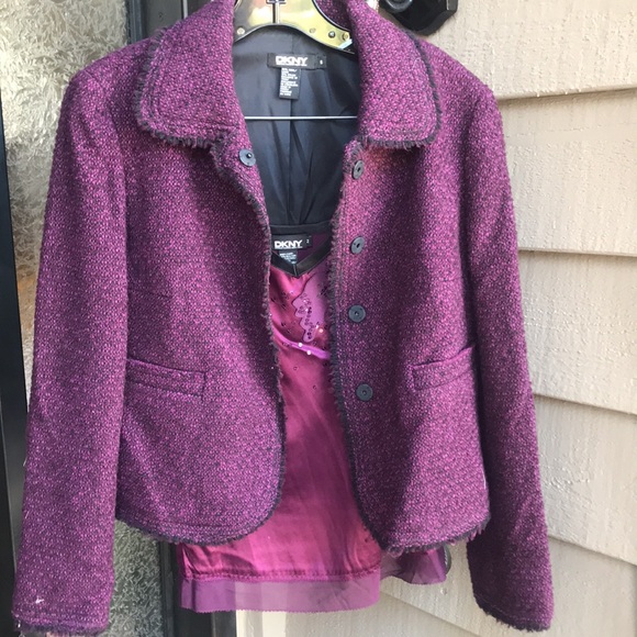 DKNY 3 piece set size2 top, mini skirt and jacket - Picture 2 of 4